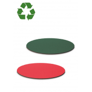 007713, „Dekoplade rødgrøn“ -S- oval 200x150mm